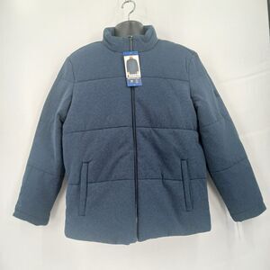 Mens size large 32 degree heat Navy Blue fleece lined zip up jacket coat NWT